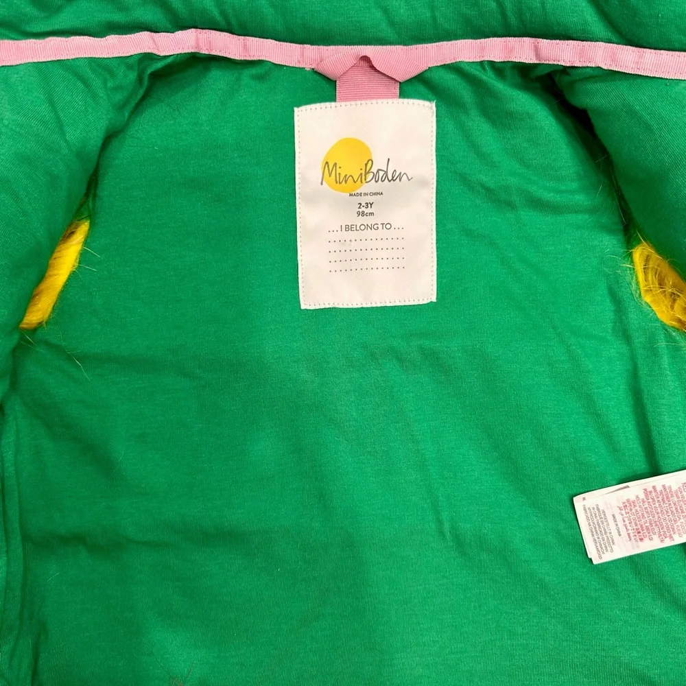 MINI BODEN Faux Fur Colorful Vest 2-3